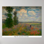 Poppy field, Argenteuil by Claude Monet Poster<br><div class="desc">This painting titled, Poppy field, Argenteuil by Claude Monet is made by the famous artist, Claude Monet. About Claude Monet Claude Monet was the founder of the French impressionist painting style;Poppy field, Argenteuil by Claude Monet the most consistent and prolific practitioner of the movement's philosophy of expressing one's perceptions before...</div>