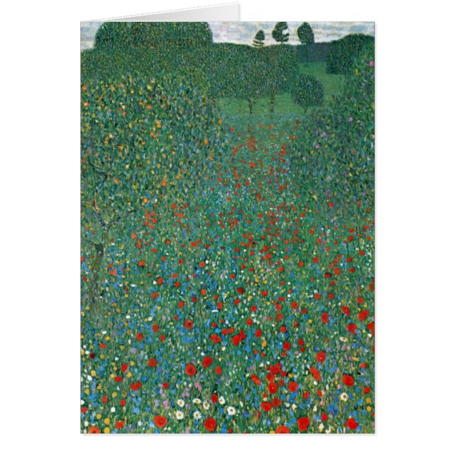 Poppy Field by Gustav Klimt, Vintage Art Nouveau (Front)