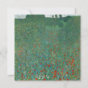 Poppy Field by Gustav Klimt, Vintage Art Nouveau