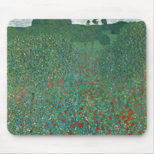 Poppy Field by Gustav Klimt, Vintage Art Nouveau Mouse Mat