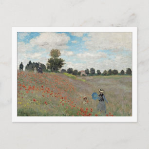 Poppy Field by Monet Postcard