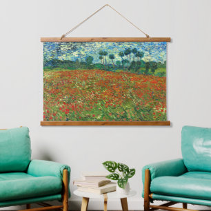 Poppy Field by Vincent Van Gogh  Hanging Tapestry