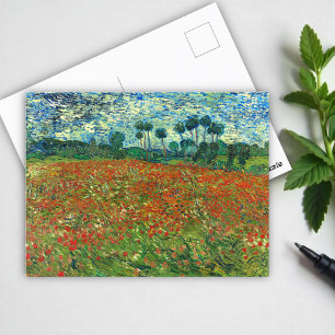 Poppy Field by Vincent Van Gogh  Postcard