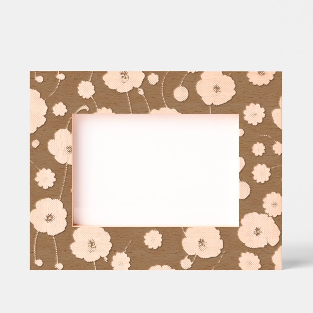 Poppy Field Etched Wooden Picture Frame (Front)