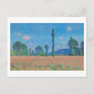 "POPPY FIELD, GIVERNY" 1890-91 CLAUDE MONET POSTCARD