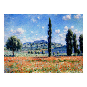 Poppy Field, Giverny Poster
