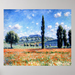 Poppy Field, Giverny Poster
