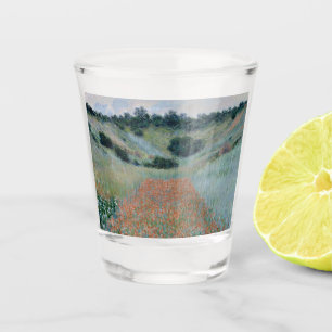 Poppy Field in a Hollow near Giverny (by Monet) Shot Glass