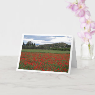 Poppy Field Landscape Card