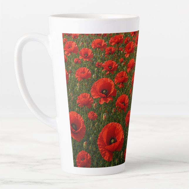Poppy Field  Latte Mug (Left)