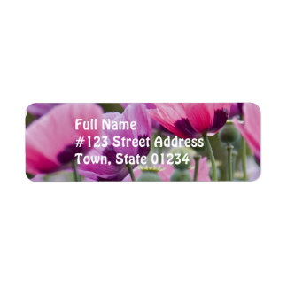 Poppy Field Mailing Label