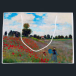 Poppy Field, Monet Large Gift Bag<br><div class="desc">Oscar-Claude Monet (14 November 1840 – 5 December 1926) was a French painter, a founder of French Impressionist painting and the most consistent and prolific practitioner of the movement's philosophy of expressing one's perceptions before nature, especially as applied to plein air landscape painting. The term ""Impressionism"" is derived from the...</div>