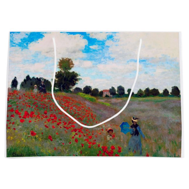 Poppy Field, Monet Large Gift Bag (Front)