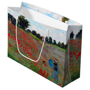 Poppy Field, Monet Large Gift Bag