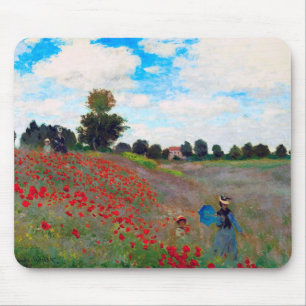 Poppy Field, Monet Mouse Mat