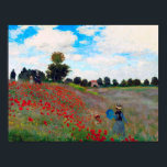 Poppy Field, Monet Poster<br><div class="desc">Oscar-Claude Monet (14 November 1840 – 5 December 1926) was a French painter, a founder of French Impressionist painting and the most consistent and prolific practitioner of the movement's philosophy of expressing one's perceptions before nature, especially as applied to plein air landscape painting. The term ""Impressionism"" is derived from the...</div>