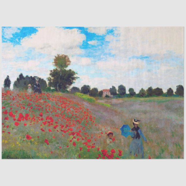 Poppy Field, Monet Tissue Paper (Front)