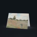 Poppy Field Near Argenteuil by Claude Monet Card<br><div class="desc">The Poppy Field near Argenteuil (1873) by Claude Monet is a vintage impressionism fine art painting featuring a mother and child in a meadow with red poppy flowers in Argenteuil, France. About the artist: Claude Monet was a founder of the French impressionist painting movement with most of his paintings being...</div>