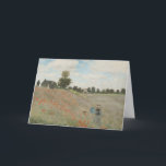 Poppy Field Near Argenteuil by Claude Monet Card<br><div class="desc">The Poppy Field near Argenteuil (1873) by Claude Monet is a vintage impressionism fine art painting featuring a mother and child in a meadow with red poppy flowers in Argenteuil, France. About the artist: Claude Monet was a founder of the French impressionist painting movement with most of his paintings being...</div>