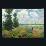 Poppy Field near Argenteuil by Claude Monet Placemat<br><div class="desc">Poppy Field near Argenteuil,  famous painting by French Impressionist artist Claude Monet</div>