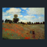 Poppy Field Near Argenteuil by Claude Monet Poster<br><div class="desc">The Poppy Field near Argenteuil (1873) by Claude Monet is a vintage impressionism fine art painting featuring a mother and child in a meadow with red poppy flowers in Argenteuil, France. About the artist: Claude Monet was a founder of the French impressionist painting movement with most of his paintings being...</div>