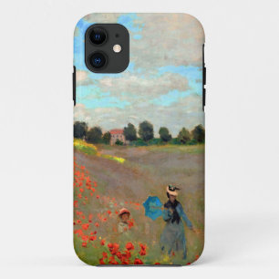 Poppy Field painting by Claude Monet (1873) iPhone 11 Case
