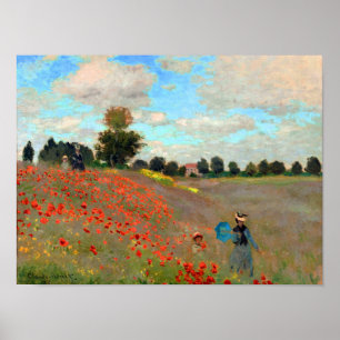 Poppy Field painting by Claude Monet (1873) Poster