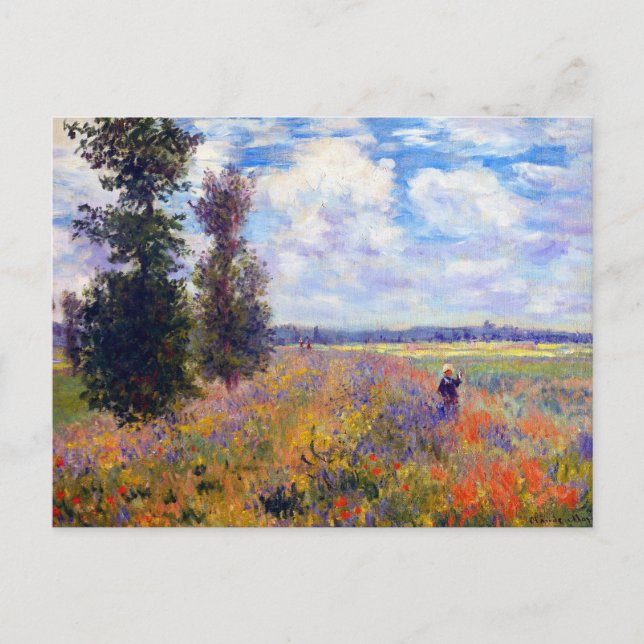Poppy Field painting by Claude Monet (1875) Postcard (Front)