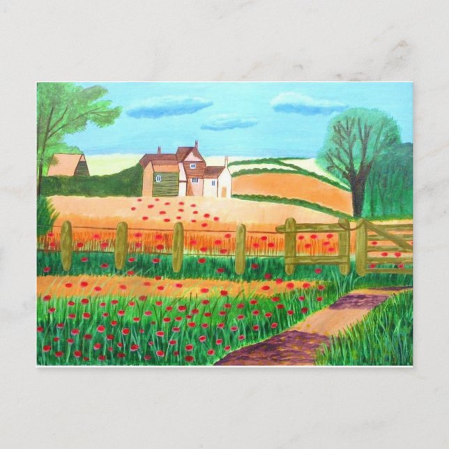 Poppy Field Postcard  (Front)