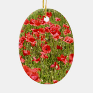 Poppy field - Stunning! Ceramic Tree Decoration