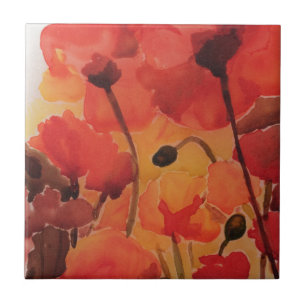 Poppy field tile