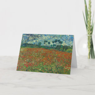 Poppy Field   Vincent van Gogh Card
