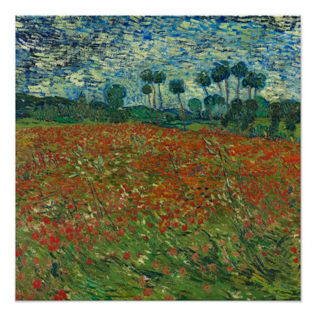 Poppy Field - Vincent van Gogh Poster (Front)