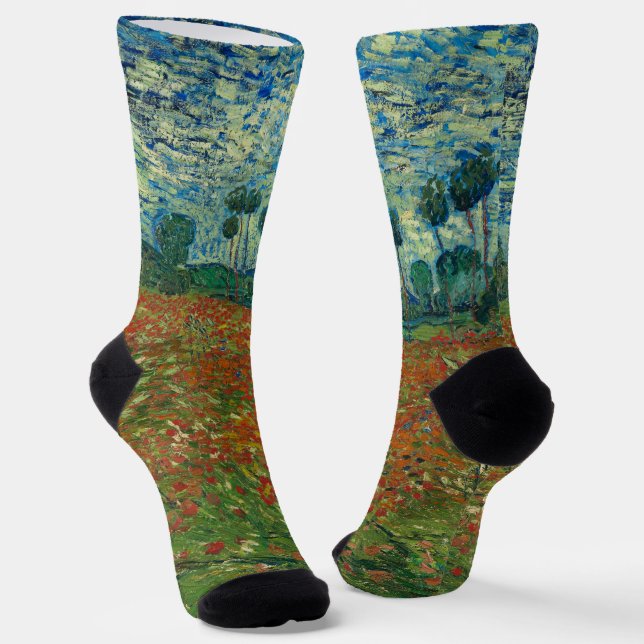 Poppy Field - Vincent van Gogh Socks (Angled)