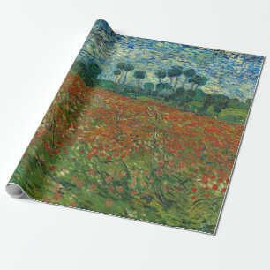 Poppy Field - Vincent van Gogh Wrapping Paper