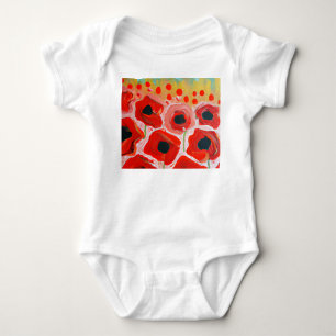 Poppy Fields Baby Bodysuit