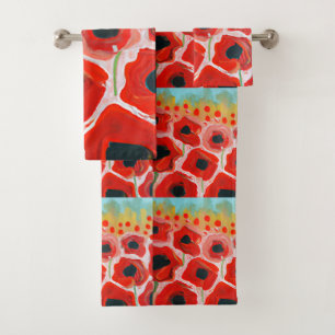 Poppy Fields Bath Towel Set