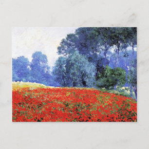 Poppy Fields, beautiful painting by Guy Rose Postcard