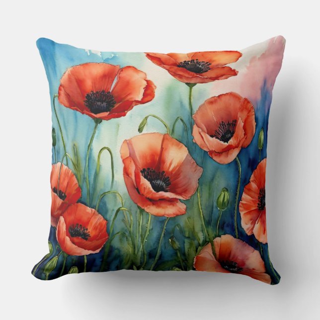 Poppy Fields Forever Cushion (Front)