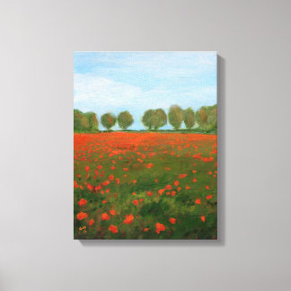 Poppy Fields Giclee Canvas Print