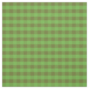 Poppy Fields Green Check Gingham Pattern Fabric