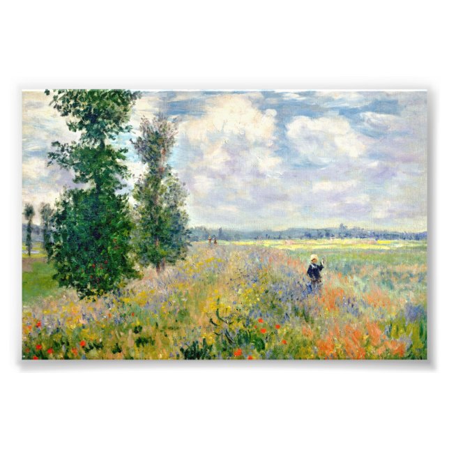 Poppy Fields near Argenteuil by Claude Monet Photo Print (Front)