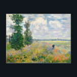 Poppy Fields near Argenteuil by Claude Monet Postcard<br><div class="desc">Poppy Fields near Argenteuil by Claude Monet,  1875,  oil on canvas</div>
