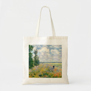 Poppy Fields near Argenteuil by Claude Monet Tote Bag