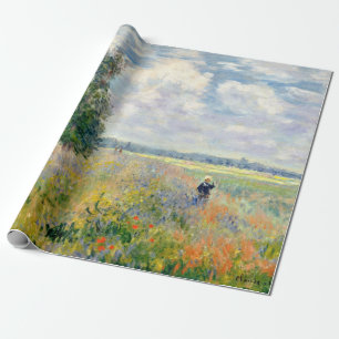 Poppy Fields near Argenteuil by Claude Monet Wrapping Paper