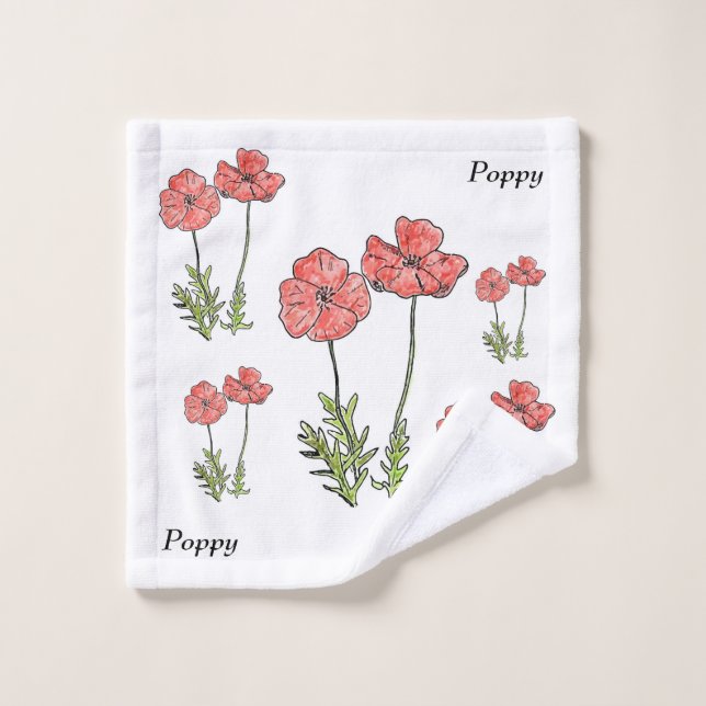 Poppy Flannel (Wash Cloth)