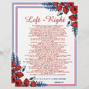 Poppy Floral Baby Shower Left - Right