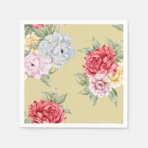 Poppy floral bridal shower bundle napkin