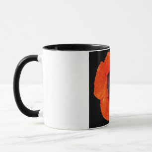 poppy flower after rain mug