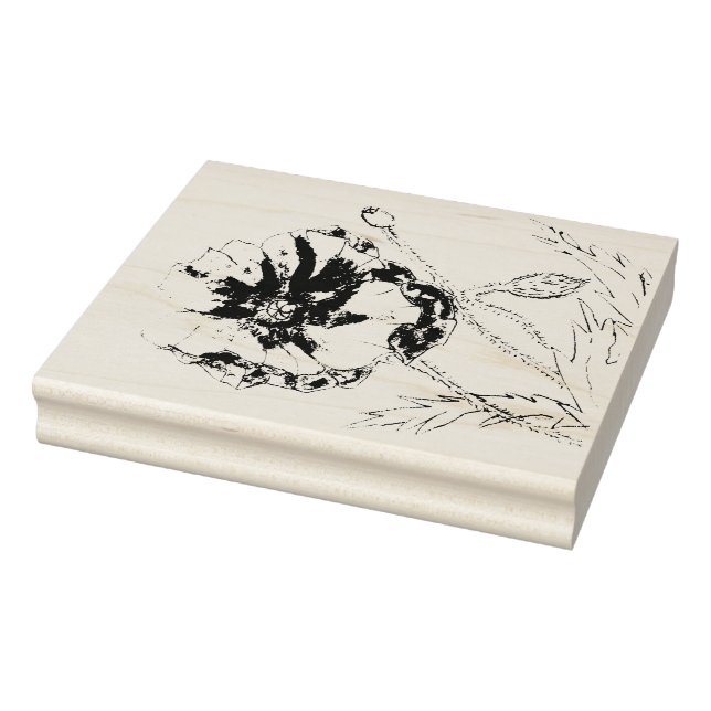 Poppy Flower for all your Spring Stamping Needs Rubber Stamp (Stamp)